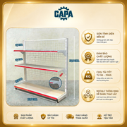 Kệ siêu thị đơn cao 1,2m dài 1,2m - 3 tầng (3 mâm kệ - NT - 1 Trụ)